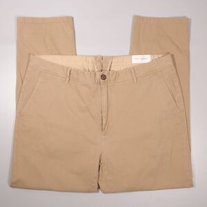 Mott & Bow Comfort Chino Pants Beige Straight Leg Casual Pockets Mens 38x29